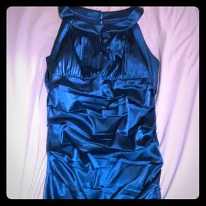 Cocktail Dress, turquoise, flattering fit